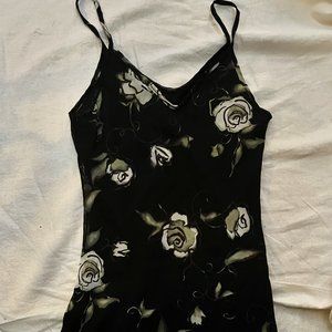 Retro Black w/Roses design Sun dress